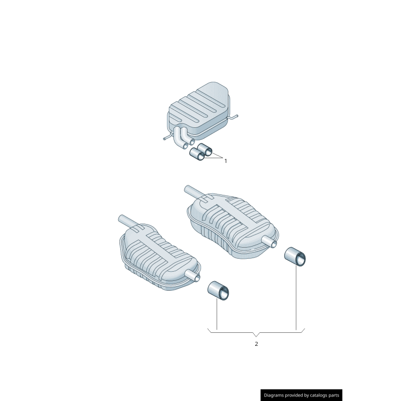 Embout D'échappement Sport Audi - Référence 8K0071761C, Aluminium Mat, Pour Modèles 6 Cylindres - 10