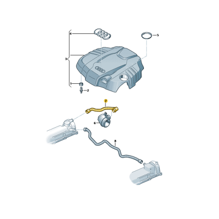 Durite de ventilation moteur 3.0 TDI Audi A4 A6 A7 A8 Q5 Durite de ventilation moteur 3.0 TDI Audi A4 A6 A7 A8 Q5