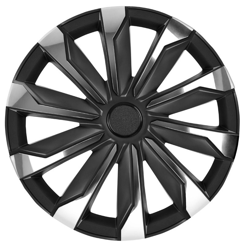 Jeu D'Enjoliveurs Typhoon 16 Pouces Argent/Noir - AUTO-STYLE