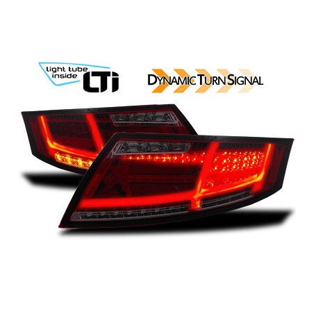 Feux arrière LED BAR Rouge Fumé Pour AUDI TT 04.06-02.14