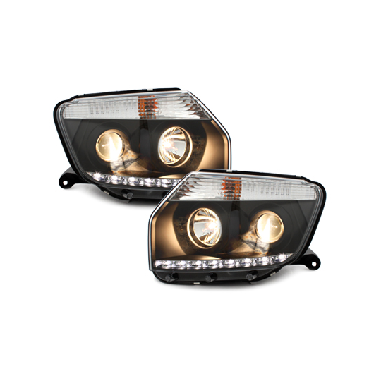 Headlights with daytime running lights Dacia Duster 0914 Black SWD02LGXB