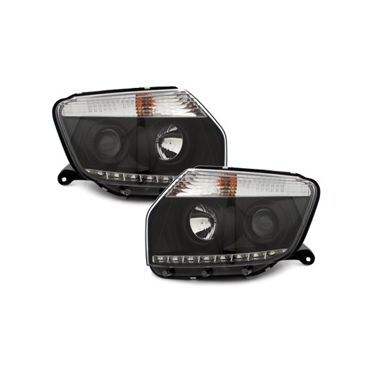 Headlights with daytime running lights Dacia Duster 0914 Black SWD02LGXB