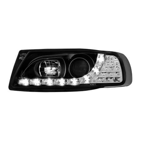  Phares bande LED Seat Ibiza 6K 93-00 (Optique Xénon) Noir -  SWSI03GXBL
