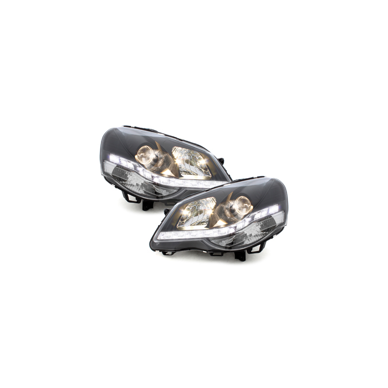 Headlights VW Polo 9N3 05.0509 daytime running light Black SWV23LGXBV