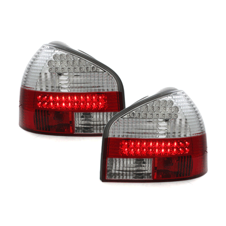  Feux LED Audi A3 8L 09.96-04 Rouge/Cristal -  RA01DLRC