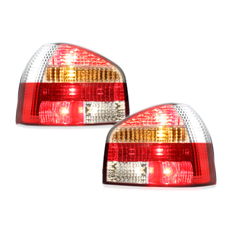 Feux Audi A3 8L 09.96-04 Rouge/Chrome