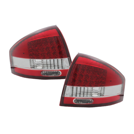Feux LED Audi A6 97-04 rouge / cristal