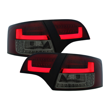 Feux arrière LITEC LED Audi A4 Avant B7 04-08-Rouge/Fumé - RA16LARS