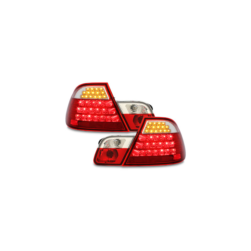 Rear Tail Lights Pair Set Crystal Grey Red For BMW 3 Series E46 Compact 01-05