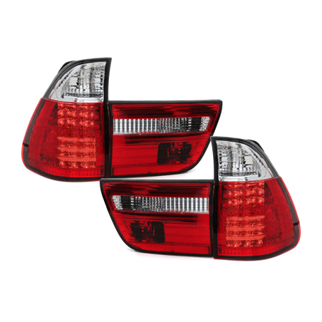 Feux arrière à LED BMW X5 00-02  rouge/cristal