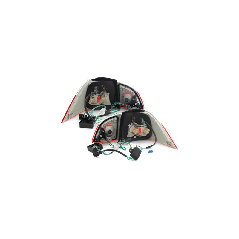 LED taillights BMW E61 Touring 0407 Red/Crystal RB32DLRC