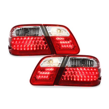 Feux arrière LED Mercedes Benz W210 E-Kl. 95-02  rouge/crysta