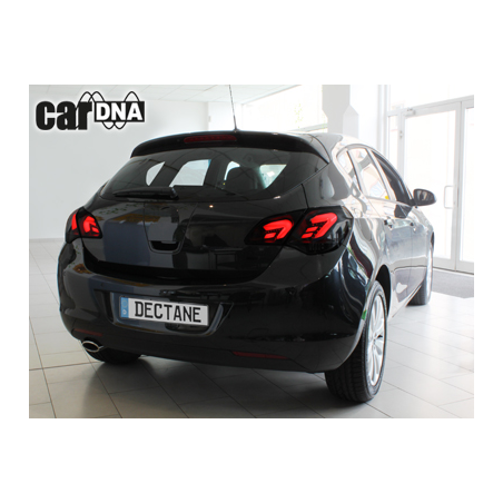 Feux arrière LED carDNA Opel Astra J LIGHTBAR Noir/Fumé