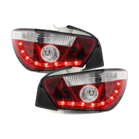  Feux arrière à LED Seat Ibiza 6J 04.08+ Rouge/Chrome -  RSI09LRC