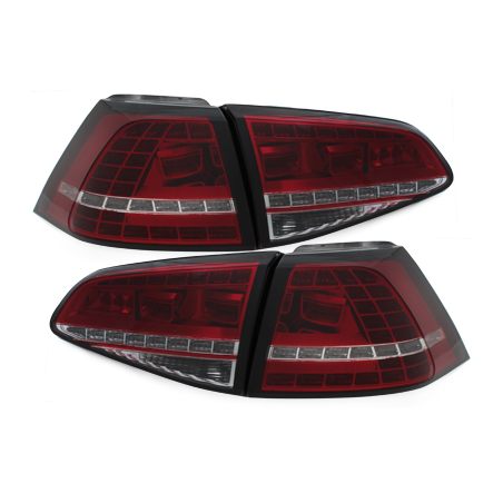  Feux arrière LED VW Golf 7 Rouge/Cristal_GTI-LOOK -  RV50SLRC
