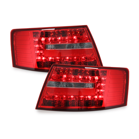 Feux LED Audi A6 4F Berline 04-08  rouge / cristal