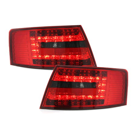 Feux LED Audi A6 4F Berline 04-08  rouge / fumé