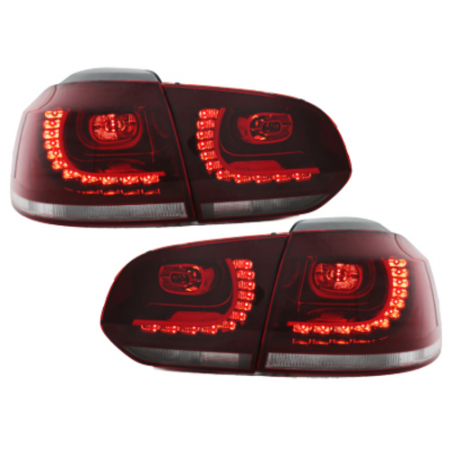 Feux arrière LED Vw Golf 4 08+-Rouge/Cristal_R-Look