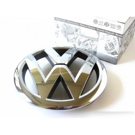 Emblème VW pour grille de radiateur Original VW Caddy Passat Touran Signe Chrome / Noir
