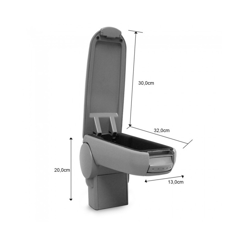 Couvercle D'Accoudoir En Cuir Sur Mesure Pour VW Amarok - Gris, Qualité Premium The Tuning-Shop Ltd