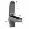 Accoudoir central en cuir gris - Vw - AUDI - SEAT - SKODA Accoudoir central en cuir gris - Vw - AUDI - SEAT - SKODA
