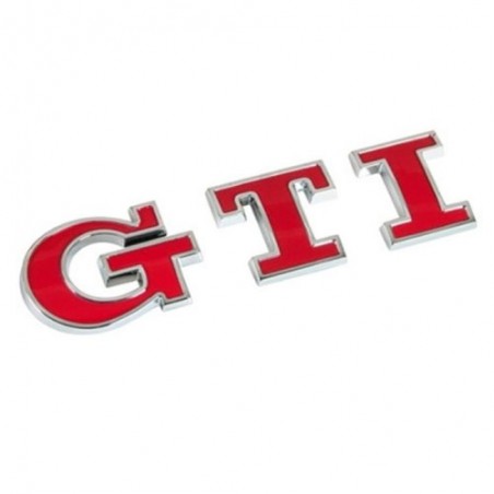 Logo insigne "GTI" Rouge autocollant