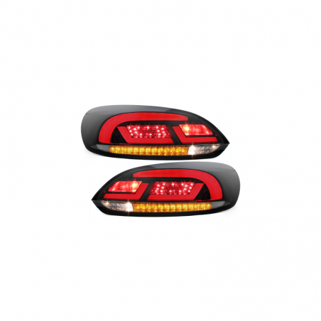 Feux arrière Noir/Fumé avec clignotants dynamique LITEC LED Vw SCIROCCO (2008 - 2015)