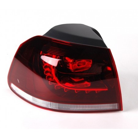 Feux arrière LED rouges foncés pour VW Golf 6 R, vendus à l'unité.