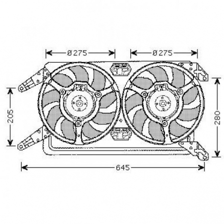 ventilateur double, compl.       ALFA 147