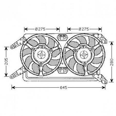 ventilateur double, compl.           ALFA 156,