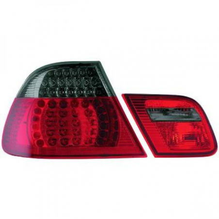 feux arrières design, rouge/noir, LED              BMW E46, Coupé