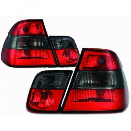 feux arrières design, rouge/noir, Look 2001         BMW E46, 4-portes
