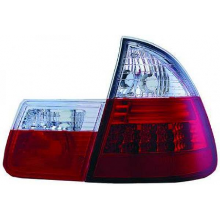 feux arrières design, rouge/blanc, LED     BMW E46, TOURING 