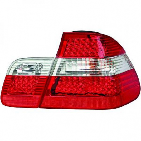 feux arrières design, LED, rouge-blanc,         BMW E46,