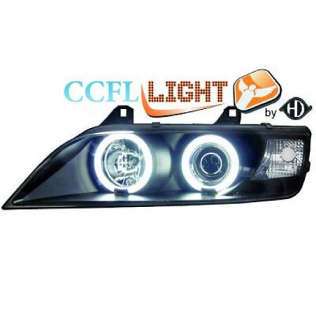 phares design angel eyes, CCFL Cool Lights, noir, H1/H1    BMW Z3,