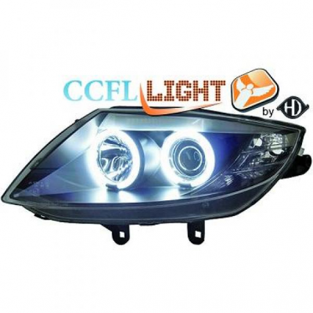 phares design angel eyes, CCFL Cool Lights, noir, H1+H7, avec correct.      BMW Z4,