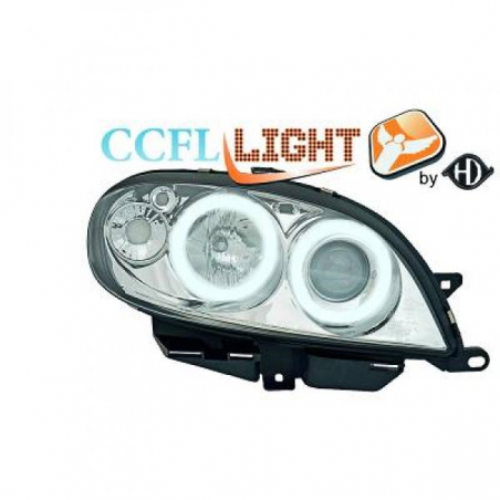 phares design angel eyes, CCFL Cool Lights, chrome, H1/H1    SAXO,