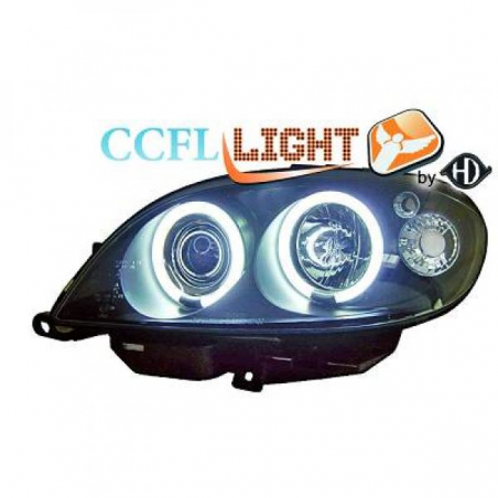 phares design angel eyes, CCFL Cool Lights, noir, H1/H1    SAXO,
