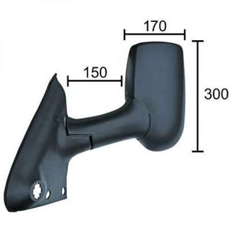 Rétroviseur Gauche électrique Et Chauffant Pour Ford Transit MK8 (2014-2024) - Côté Passager, Pliable Manuel, Bras Long, Avec Clignotant - Remplacement Direct Référence BK31-17683-BL - 3