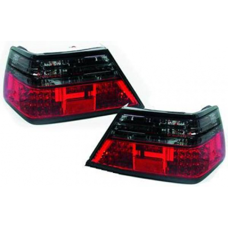 feux arrières design, rouge/noir, LED     W124,