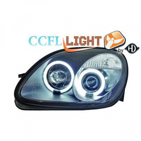 phares design angel eyes, CCFL Cool Lights, noir, H1/H1     SLK,