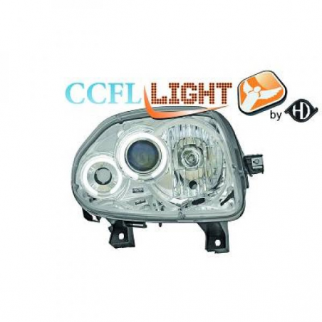 phares design angel eyes, CCFL Cool Lights, chrome, H1/H1    CLIO,