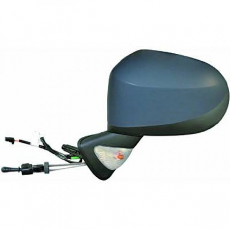 Rétroviseur Extérieur Gauche Pour Renault Modus (2008+) - Réglage Électrique, Miroir Asphérique Chauffant Avec Clignotant - 7 Broches, à Peindre