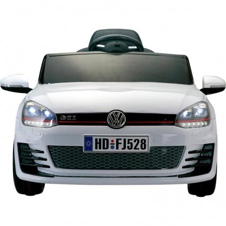 Voiture Enfant Volkswagen Golf VII GTI Blanche Sur batterie 12V Incluse. SD et télécommande - dès 3 ans