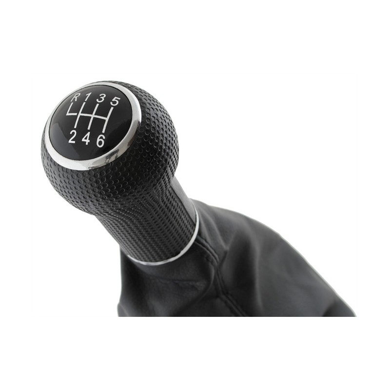 Pommeau Levier Vitesse 6 Vitesses Cuir Chromé – Compatible Trafic Vivaro Talento 2014-2019