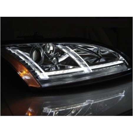 Phares Xénon LED DRL Noir Dynamique Pour AUDI TT 06-10 8J