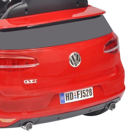 Voiture Enfant Volkswagen Golf VII GTI Rouge Sur batterie 12V Incluse. SD et télécommande - dès 3 ans