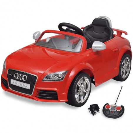 Voiture Enfant Audi TT Rouge Sur batterie 6V Incluse. SD et télécommande - dès 3 ans