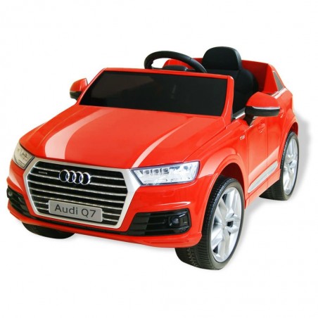 Voiture Enfant Audi Q7 Rouge Sur batterie 6V Incluse. SD et télécommande - dès 3 ans