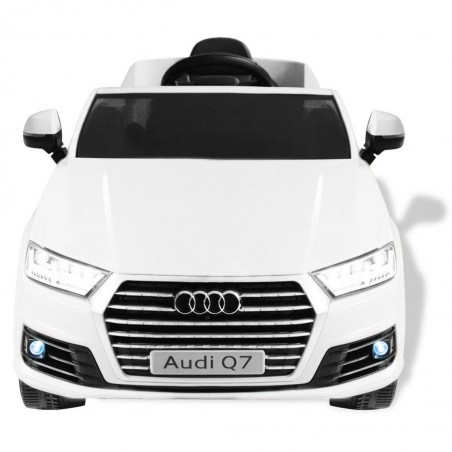 Voiture Enfant Audi Q7 Blanc Sur batterie 6V Incluse. SD et télécommande - dès 3 ans